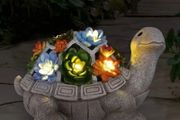 Solar Turtle Statue Garden Ornaments Outdoor Decorations,Garden Tortoise Figurine Decor with Succulent and Solar Powered LED Lights Decor for Patio,Balcony,Yard,Lawn-Unique Housewarming Gifts (FREE POSTAGE)