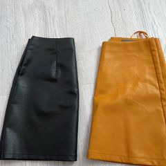 Faux leather skirts