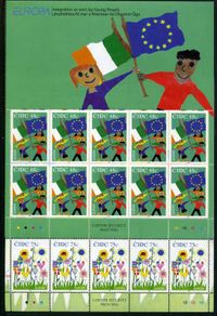 2006 Ireland Europa Commemorative Stamps Sheetlet Plate 1B1B1B1B Mint Never Hinged (MNH)