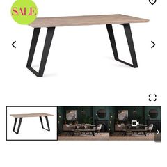 dining table and bench