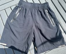 Bundle of 2 Sports Shorts - Black & Grey - Size Age 9/10yrs
