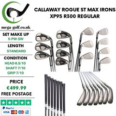 Callaway Rogue ST Max Irons / 5-Pw-Sw / XP95 R300 Regular