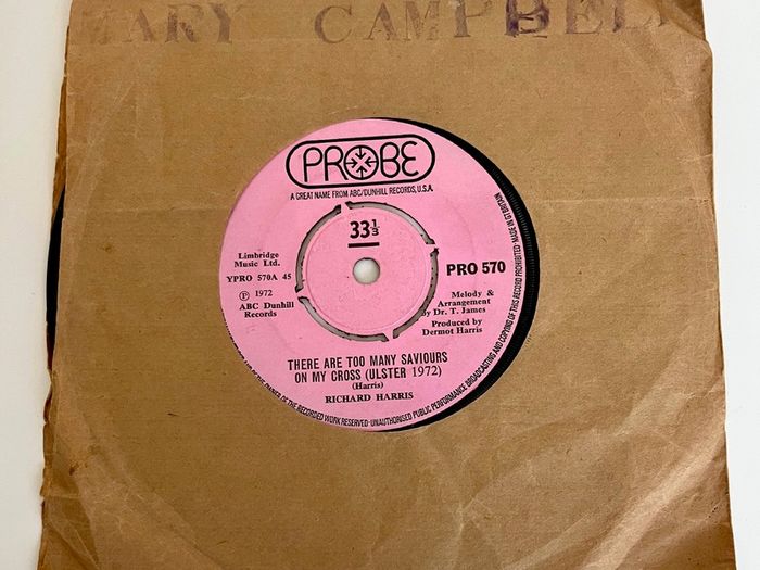 Richard Harris rare 1972 poetry single