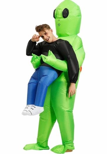 Inflatable Alien Costume, Fancy Dress Men Adult, Alien Abduction Costume, Mascot Party Costume Cosplay Outfit Adult
