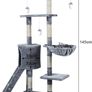 FREE P&P | 145cm Cat Scratch Posts Multi-Level Stable Cat Climbing Tower Cat Activity Trees with Ladder, Indoor Pet Activity Furniture Play House for Kitty Kitten Image 6