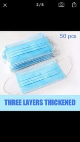 50 Masks Disposable Non wove 3 Layer