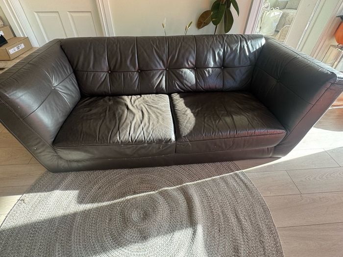 Brown Italian Leather 3+1+1 Sofa Suite
