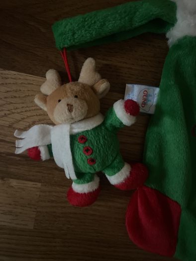 My First Christmas Stocking with teddy attached