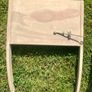 1950s Solid Wood Upholstered Highchair Image 5