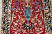 Vintage Fine Persian Qom Tree of Life Wool and Silk