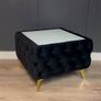 Velvet coffee table with glass Image 6