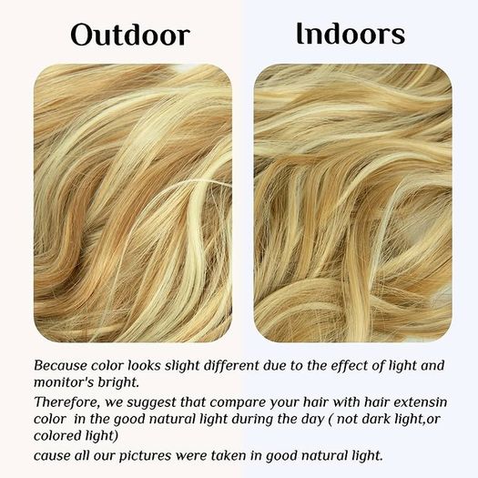 Hair Extension 18 Inch Invisible Adjustable Wire Hair Piece Curly Wavy Long Synthetic Hairpieces for Women Natural Heat Temperature Fiber (18 Inch (Pack of 1), Honey Blonde/Bleach (MULTIPLE COLOURS AVAILABLE)