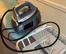 Iron and large ironing board