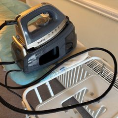 Iron and large ironing board