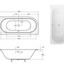 Avita Slim+Right asymmetric bathtub170X75cm Image 2
