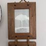 Shabby Chic Rustic Portrait Wooden 4 Hanging Photo Frame 6x4" Image 5