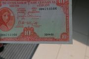 1951 Irish Ten Shilling Banknote