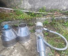 Vintage Stainless Steel Milking Pails / Dairy Buckets & Cooler