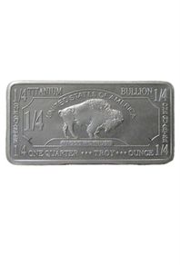 The Buffalo 1/4 Ounce Titanium Bar