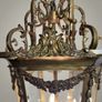 Large French Gilded Bronze Hall Lantern with Cut Glass Panels Image 3