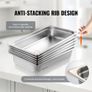 6 Pack Hotel Pans, Full Size Anti-Jam Steam Pan, 0.8mm Thick Stainless Steel Restaurant Steam Table Pan, 4-Inch Deep Commercial Table Pan Image 2