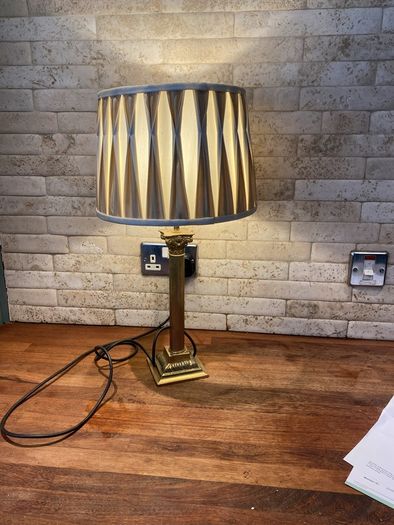 brass table lamp