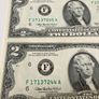 USA 2 Dollars notes with consecutive numbers year 2003 Image 2