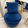 1x Luxury Nail Table Set With Velvet Chair Gold Frame Image 7