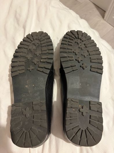 Dune London Black Leather Loafers - Size UK 5