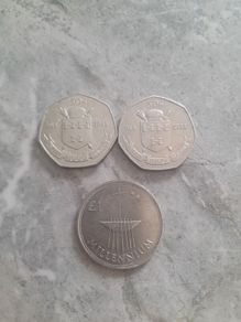 Millenium punt and 2 x 1988 50p