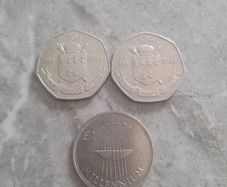 Millenium punt and 2 x 1988 50p