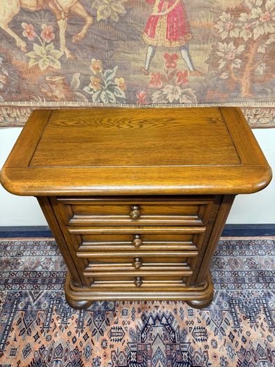 20th Century Dutch Oak Brutalist Tallboy or Chest of Drawers