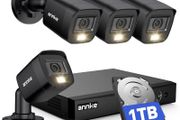 8 Channel Outdoor Security CCTV Camera System, Smart Human &amp; Vehicle Detection, 3K Lite DVR with 1TB Hard Drive and 4 x 1920TVL 2MP Home Security Cams, Dual-light with Color Night Vision
