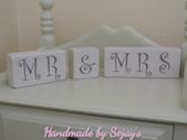 Mr & Mrs Shabby Chic Shelf Sitters Handmade
