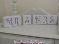 main image for ad Mr &amp; Mrs Shabby Chic Shelf Sitters Handmade