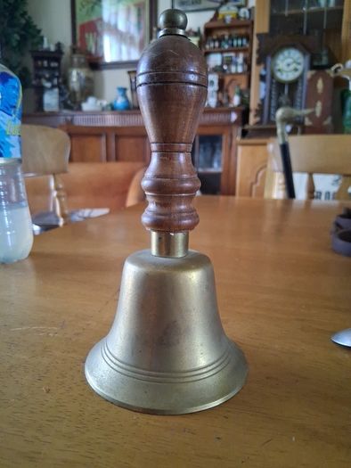 Brass School Bell 7 inches