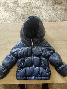 United Colors of Benetton baby girl navy puffer jacket 74 cm 6-9 months Perfect condition Postage included
