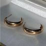 Vintage Hallmarked 9ct Gold 'Demi' Hoops Image 8