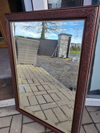 old furniture side table and mirror