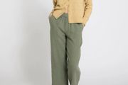 Carolyn Donnelly The Edit Khaki Linen Trousers