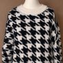 Primark Black & Cream Houndstooth Jumper, Size M Image 2