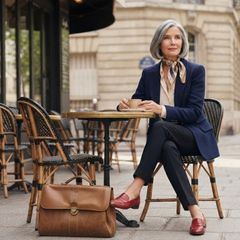 Stylish French Lancel Leather Briefcase Women's Bag