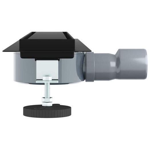 Shower Drain 2-in-1 with 360 Siphon Black 60 cm