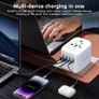 Universal Travel Adapter, PD 20W Fast Charging Plug Adapter with 2 USB-C and 2 USB-A Ports, All in One Travel Adapter for Europe, UK, US, Australia etc Image 6