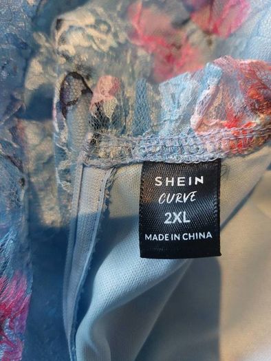 Blue Floral Occasion Dress