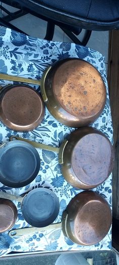 Set of Copper frying pans
