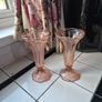 Pair of Art Deco Vintage 1930s Tulip vases Image 4