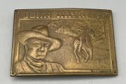 John Wayne Solid Brass Vintage Belt Buckle Johnson and Held Limited Edition