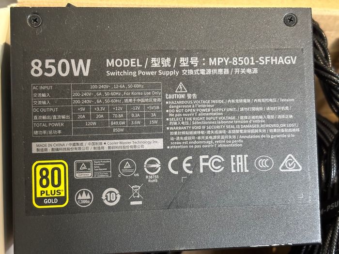 Cooler Master V850 SFX Gold Fully Modular PSU