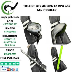 Titleist GT2 #3 Wood 15 Degree / Accra TZ RPG 352 M3 Regular